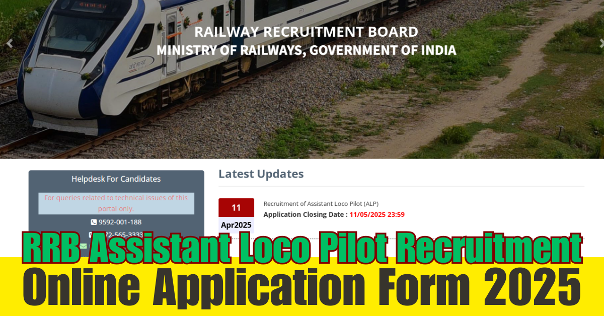 RRB ALP Online Form 2025